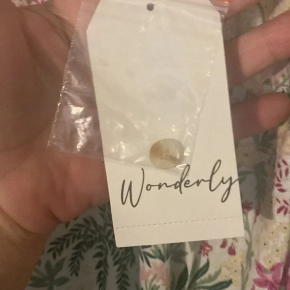 WONDERLY floral linen blend maxi dress 1X - Picture 10 of 12